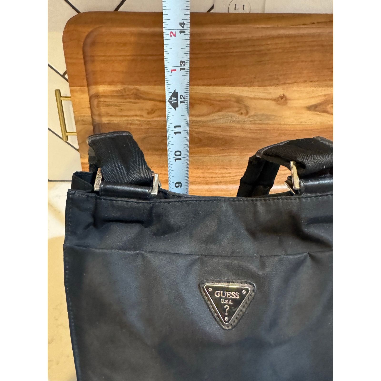 Guess vintage Guess triangle logo nylon shoulder crossbody bag Size ONE SIZE - 13 Thumbnail