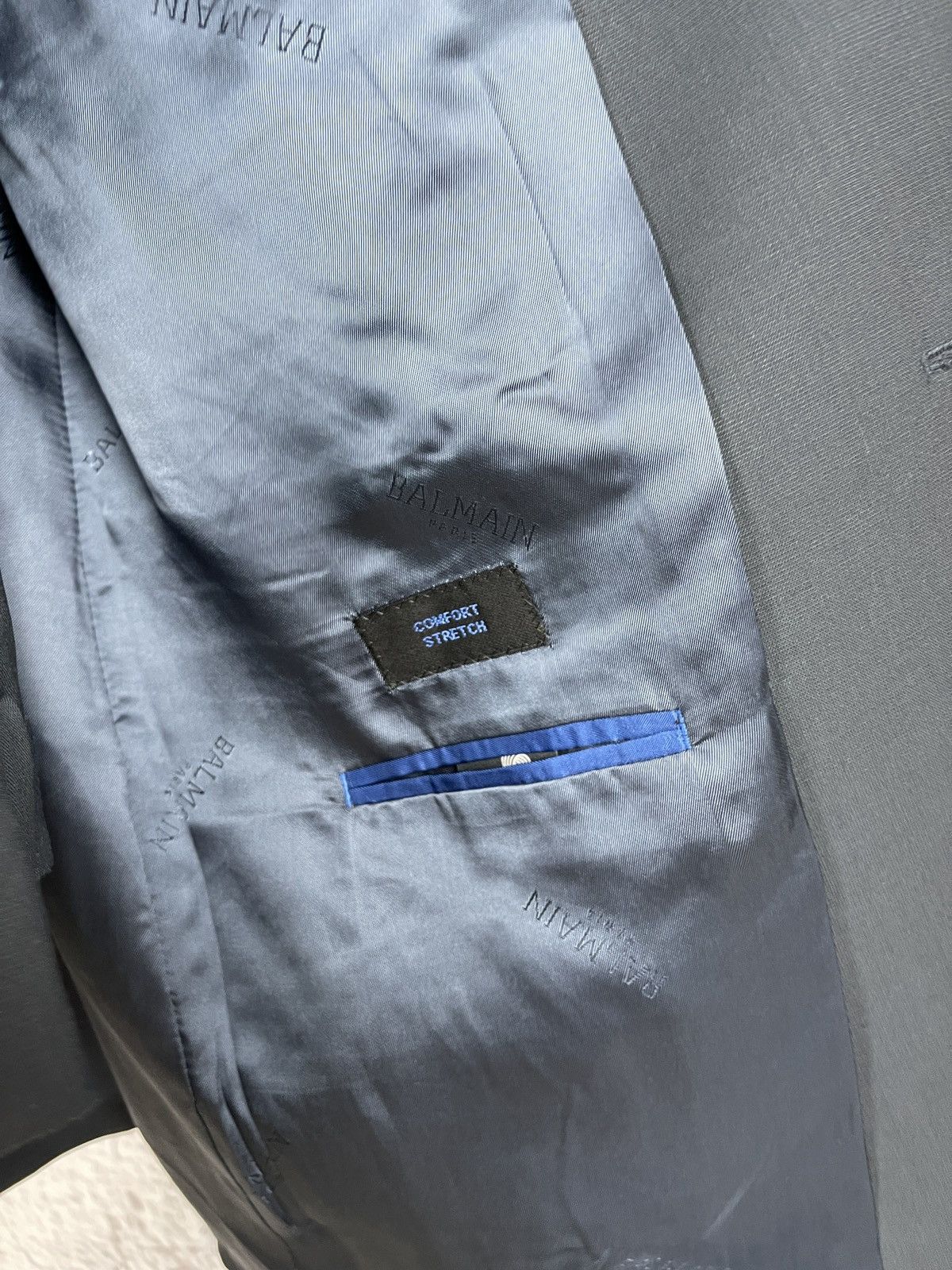 Balmain Balmain Paris Wool Suit Grey 3 Button Single Breasted 2 Pcs Size 42R - 14 Thumbnail