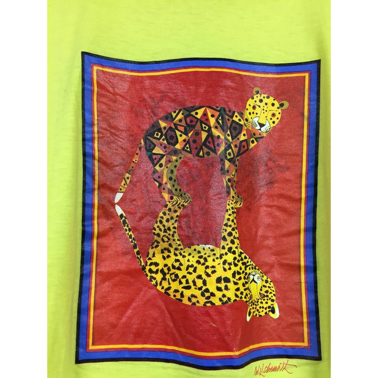 Vintage Vtg Brian Wildsmith Cheetah Art Painting Single Stitch Tee Size US L / EU 52-54 / 3 - 4 Thumbnail