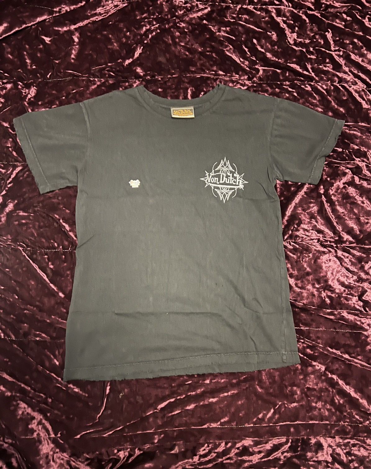 Von Dutch Von Dutch VINTAGE BLACK & WHITE DISTRESSED CHOPPER TEE Size US S / EU 44-46 / 1 - 3 Thumbnail