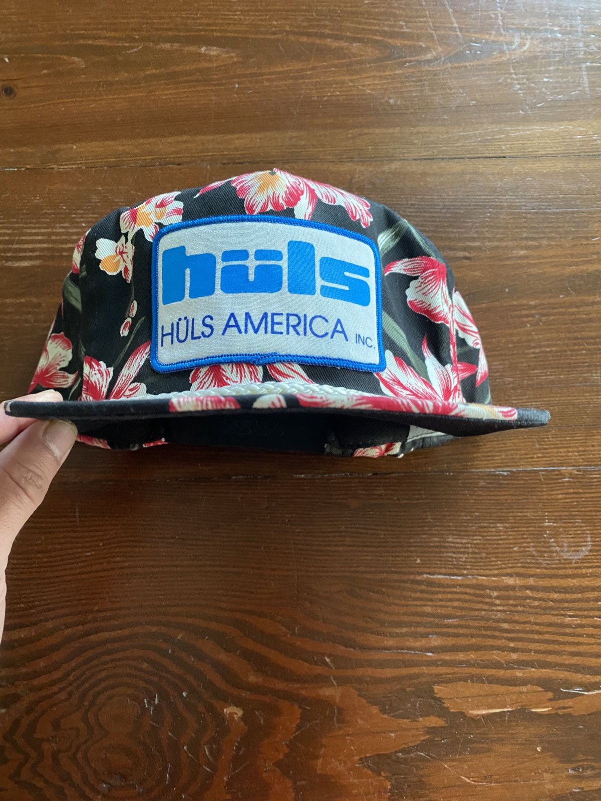Vintage Vintage 80’s Hüls Flowers All Over Big Crown Trucker Hat Size ONE SIZE - 15 Thumbnail