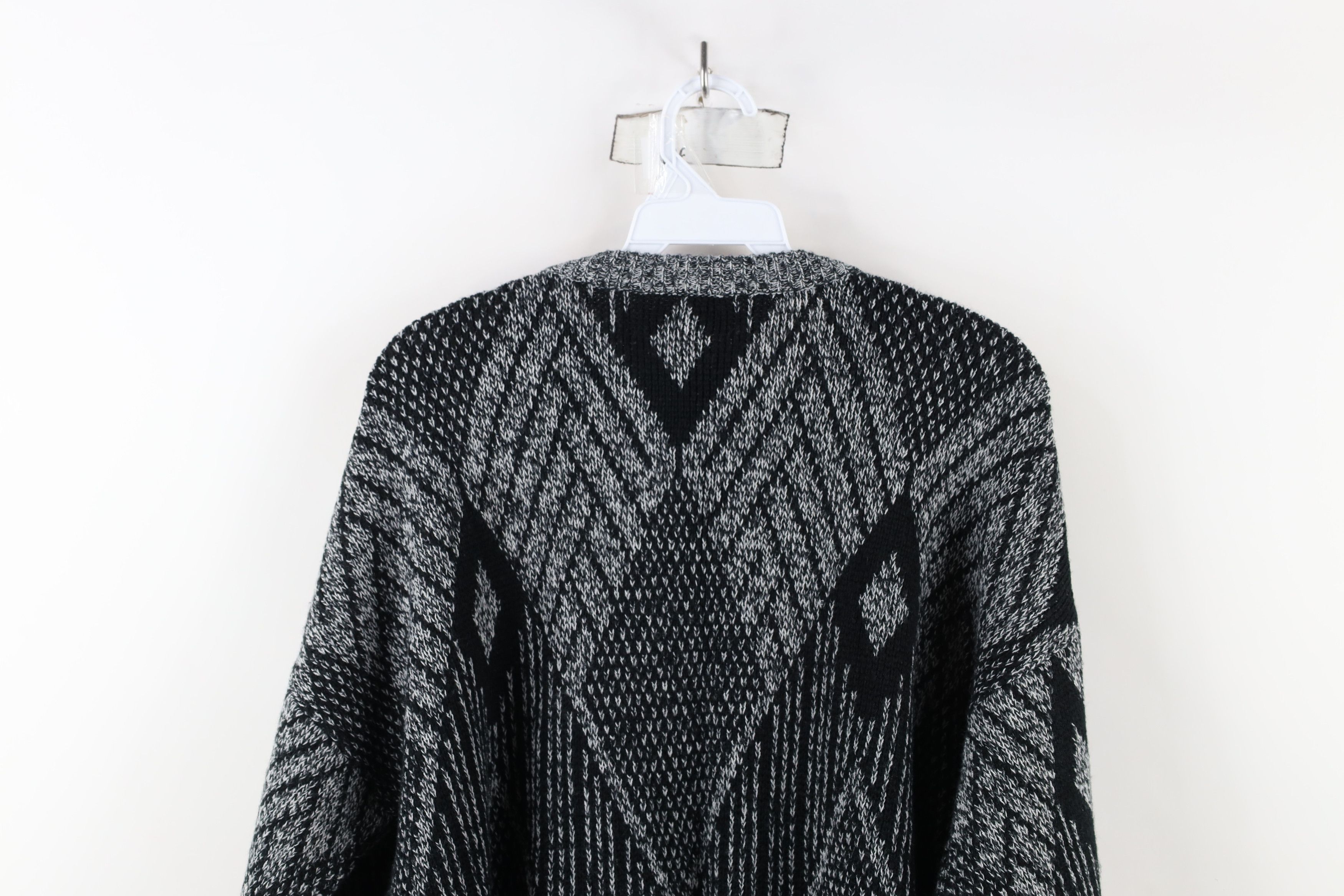 Vintage Vintage 90s Coogi Style Diamond Knit Mom Crewneck Sweater Size XL / US 12-14 / IT 48-50 - 9 Thumbnail