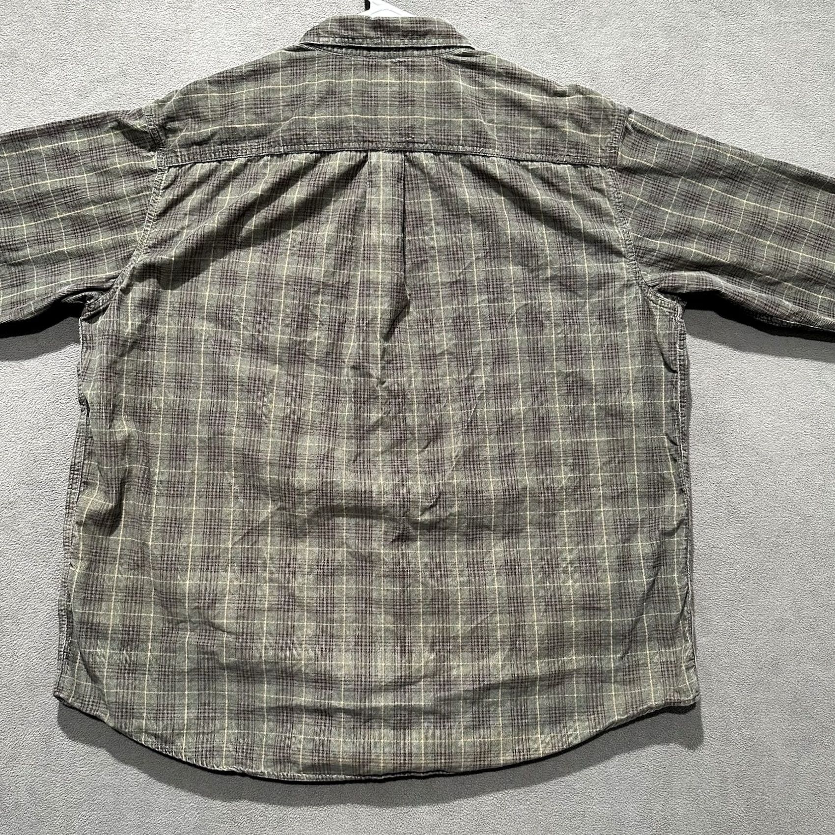 Vintage VINTAGE L.L. Bean Shirt Mens XL Green Plaid Corduroy Button-Down Long Sleeve EUC Size US XL / EU 56 / 4 - 2 Thumbnail