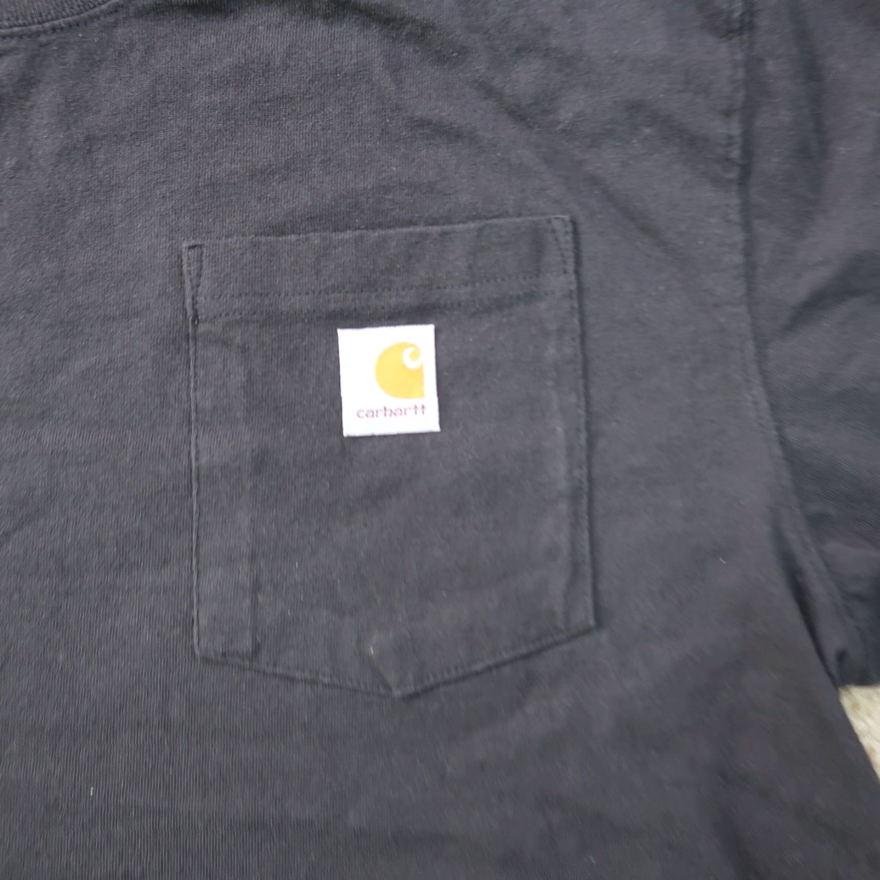 Carhartt Carhartt shirt Men's Medium Patch Pocket Black 100% Cotton Classic Fit Knit Crew Neck Short Sleeve Workwear T-Shirt Size US M / EU 48-50 / 2 - 2 Thumbnail