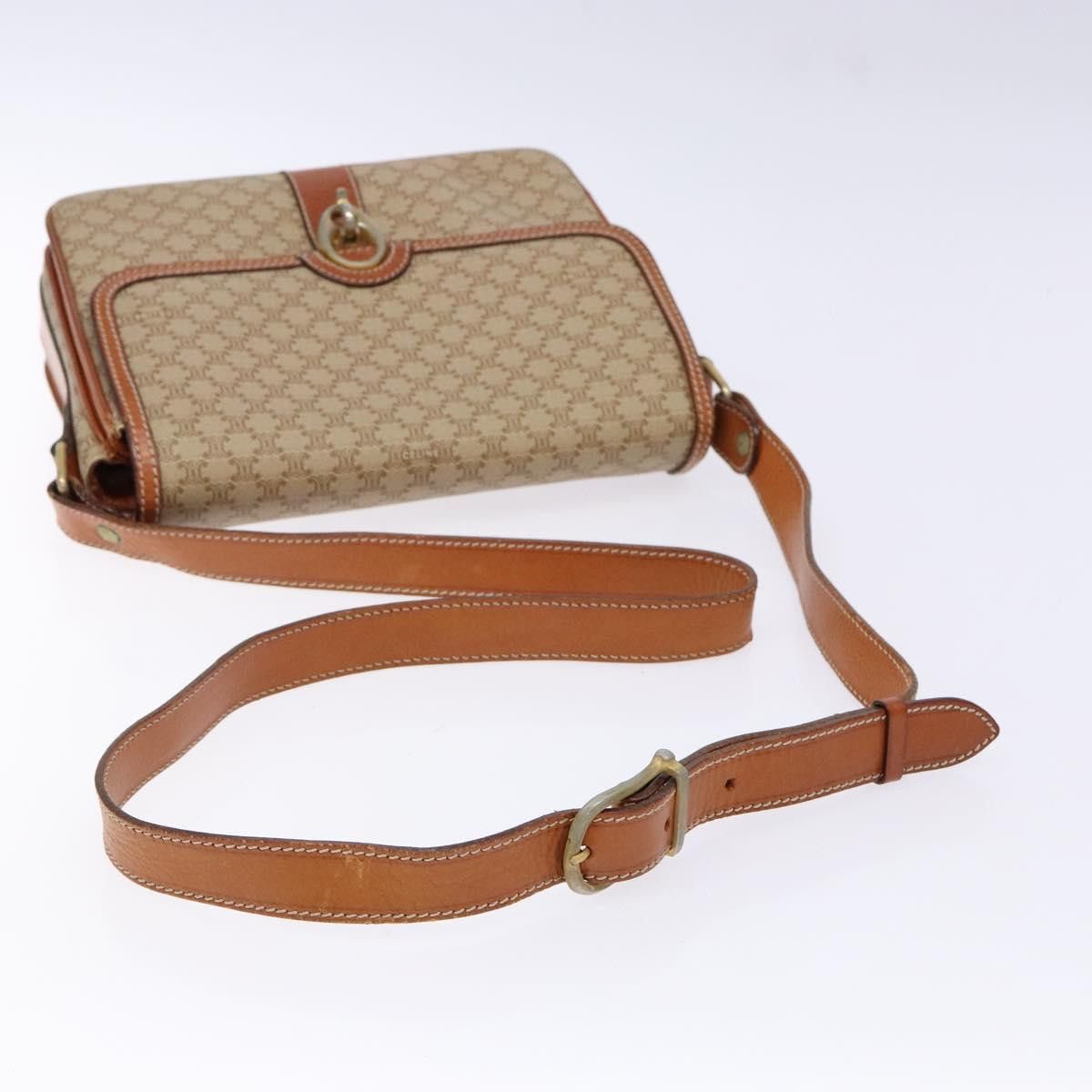 Celine CELINE Macadam Canvas Shoulder Bag Pvc Beige Gold Size ONE SIZE - 7 Thumbnail