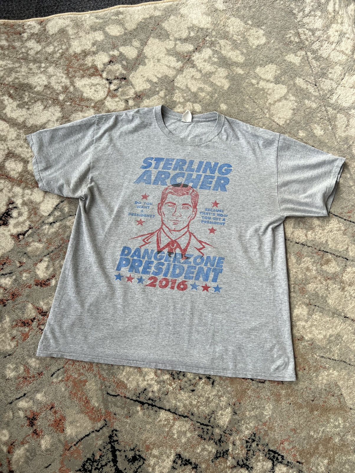 Vintage Sterling Archer Danger Zone President 2016 Tee Size US XL / EU 56 / 4 - 1 Thumbnail