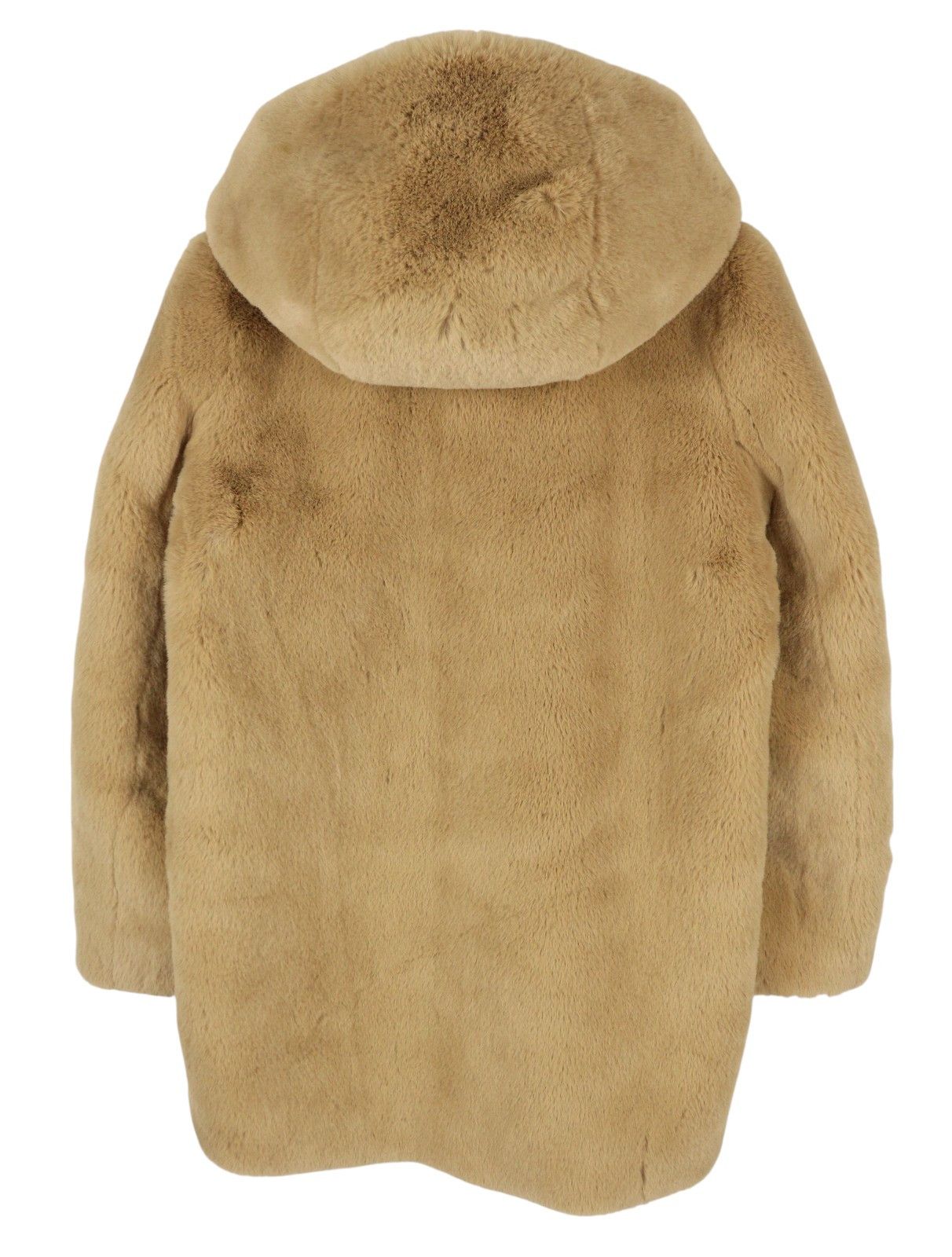 Sandro 38 M Brown Faux Fur Hooded Snap Buttons 88487 Size M / US 6-8 / IT 42-44 - 5 Thumbnail