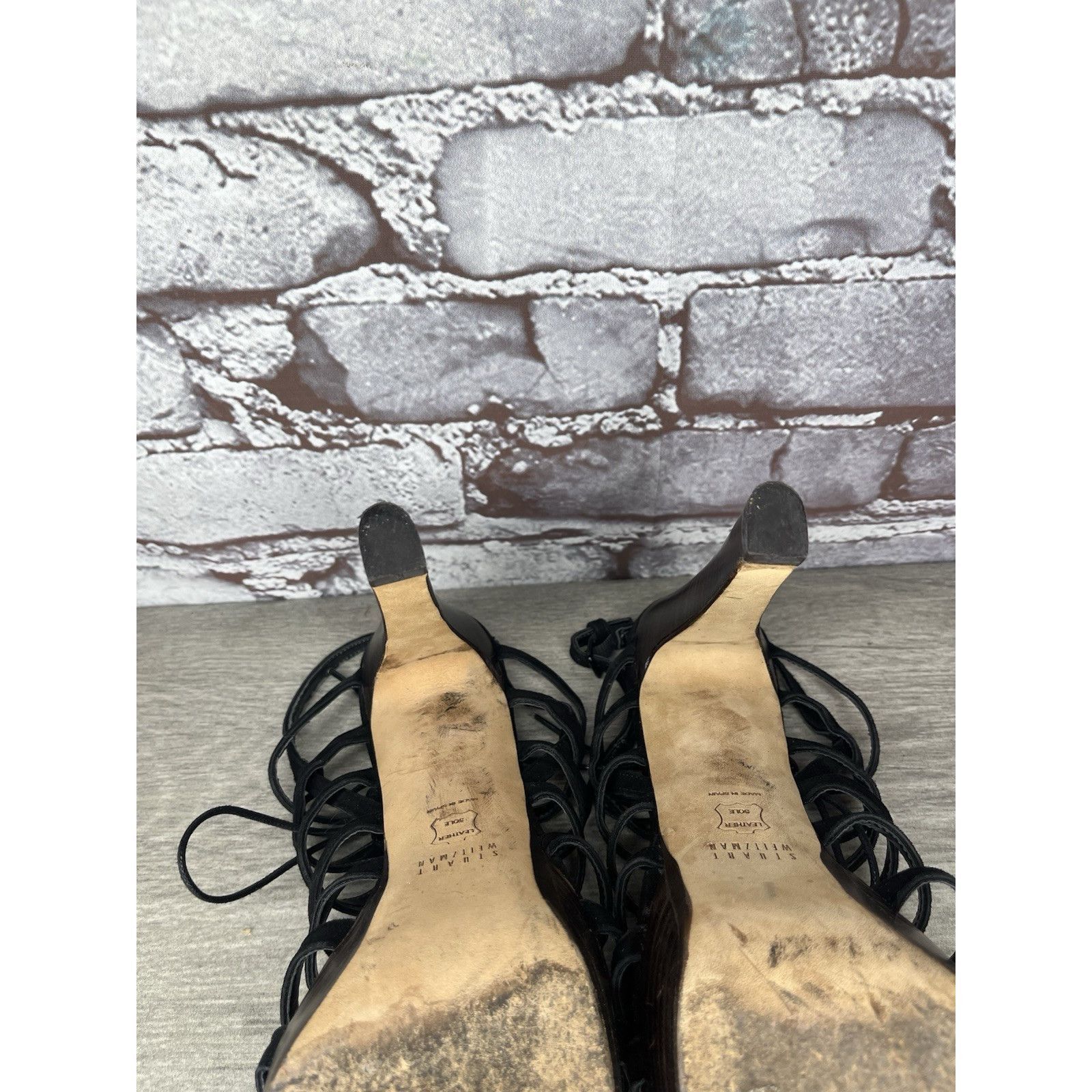 Stuart Weitzman Stuart Weitzman Black Suede Leather Caged Stiletto Heels Wom Size US 6 / IT 36 - 10 Thumbnail