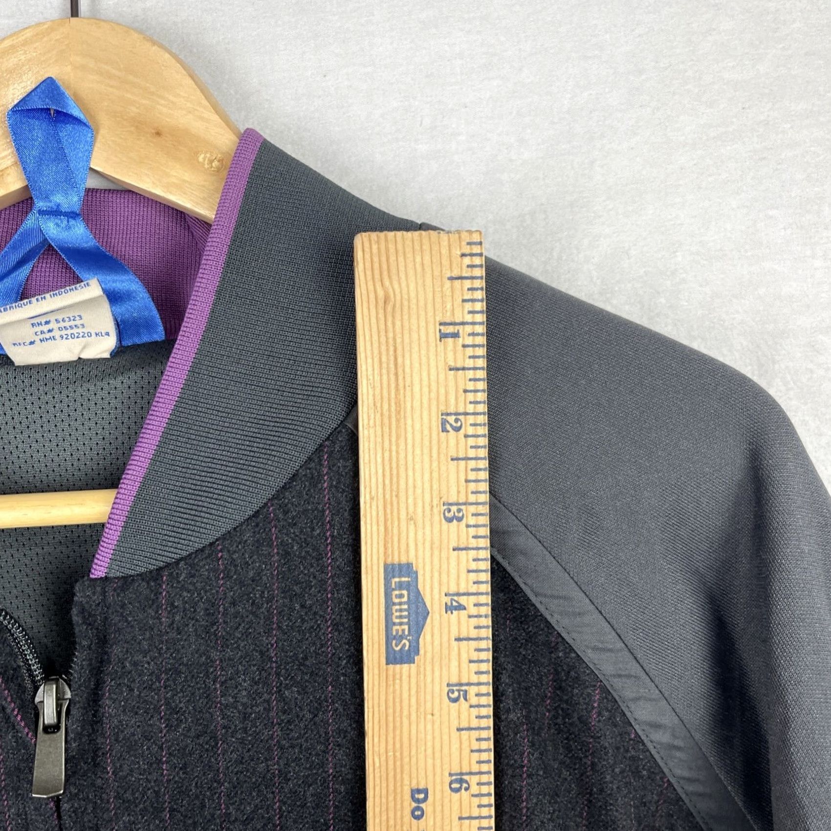 Nike Nike Air Force 1 Track Jacket Mens XL Gray Purple Pinstripes Blue Ribbon Sports Size US XL / EU 56 / 4 - 6 Thumbnail