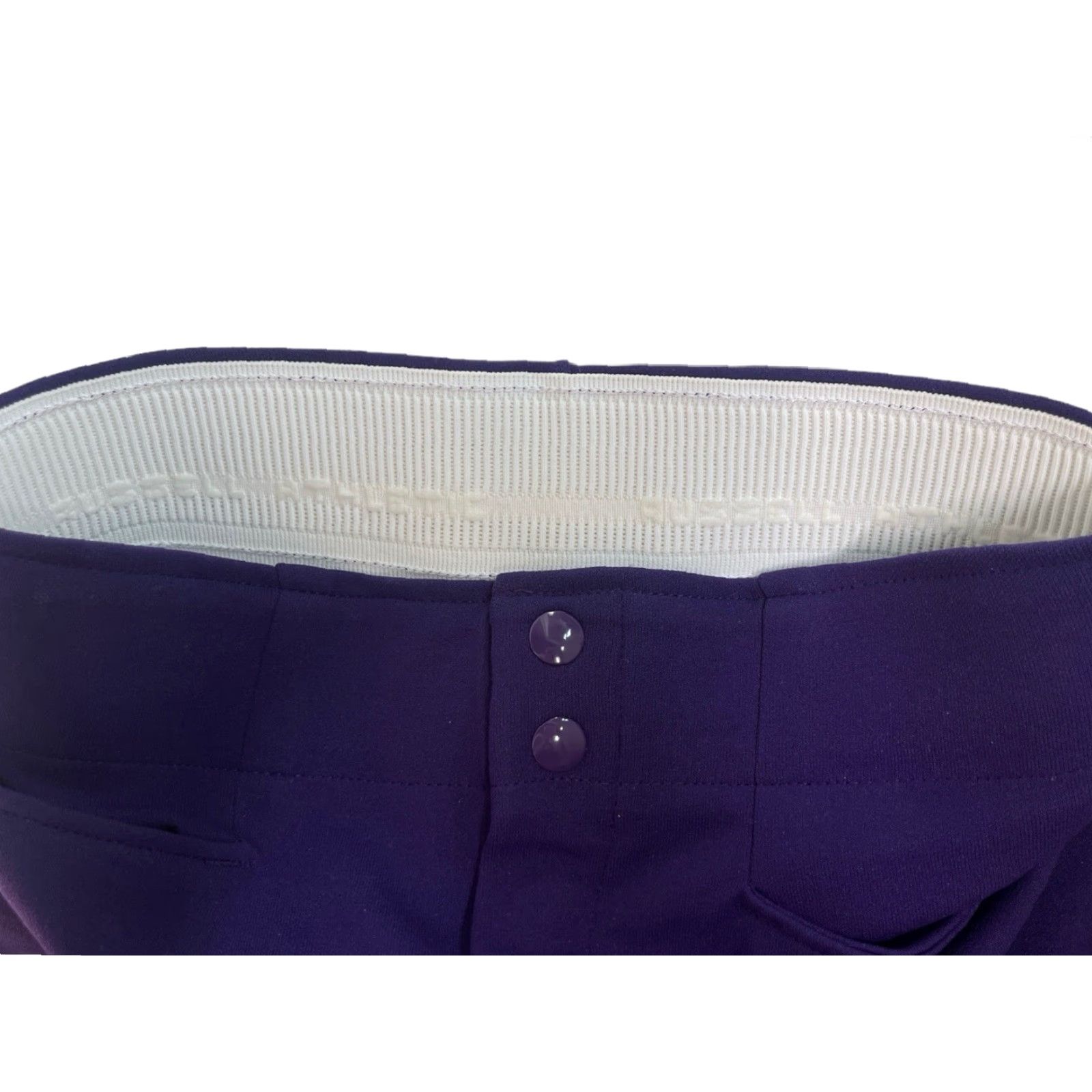 Russell Athletic VINTAGE Russell Athletic Coaches Shorts Mens S Purple Nylon snap closure elastic waist front & back pockets 90s Made in USA Size US 29 - 2 Thumbnail