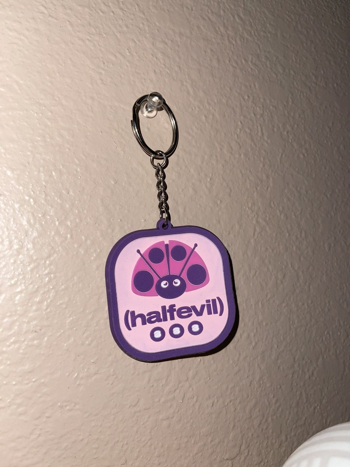 Half Evil Half Evil Purple Ladybug Keychain Size ONE SIZE - 1 Thumbnail