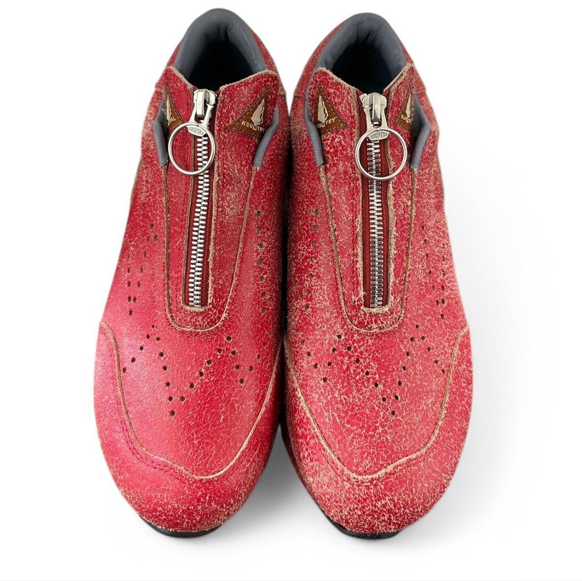 Kapital Kountry Cracked Leather Zip-Up Shoes Size US 7.5 / EU 40-41 - 4 Thumbnail