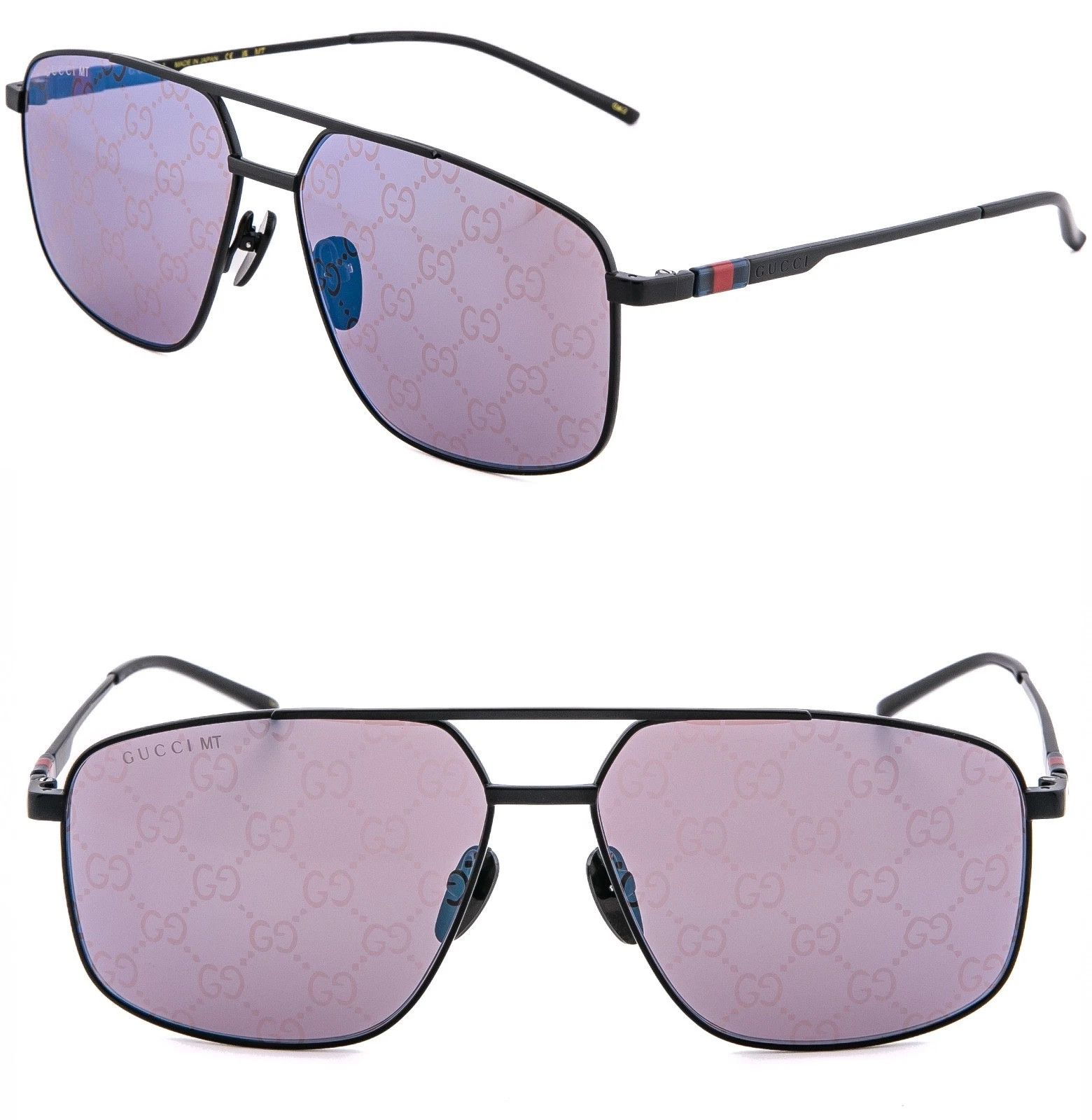 Gucci GUCCI 1676 Gg1676S Black Violet GG Logo Print Mirror 005 Size ONE SIZE - 1 Thumbnail
