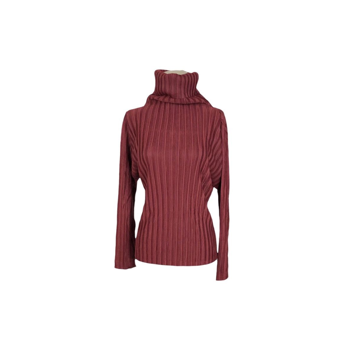 Issey Miyake Vintage Pleats Please Issey Miyake Turtleneck Pleated Top Size S / US 4 / IT 40 - 2 Thumbnail
