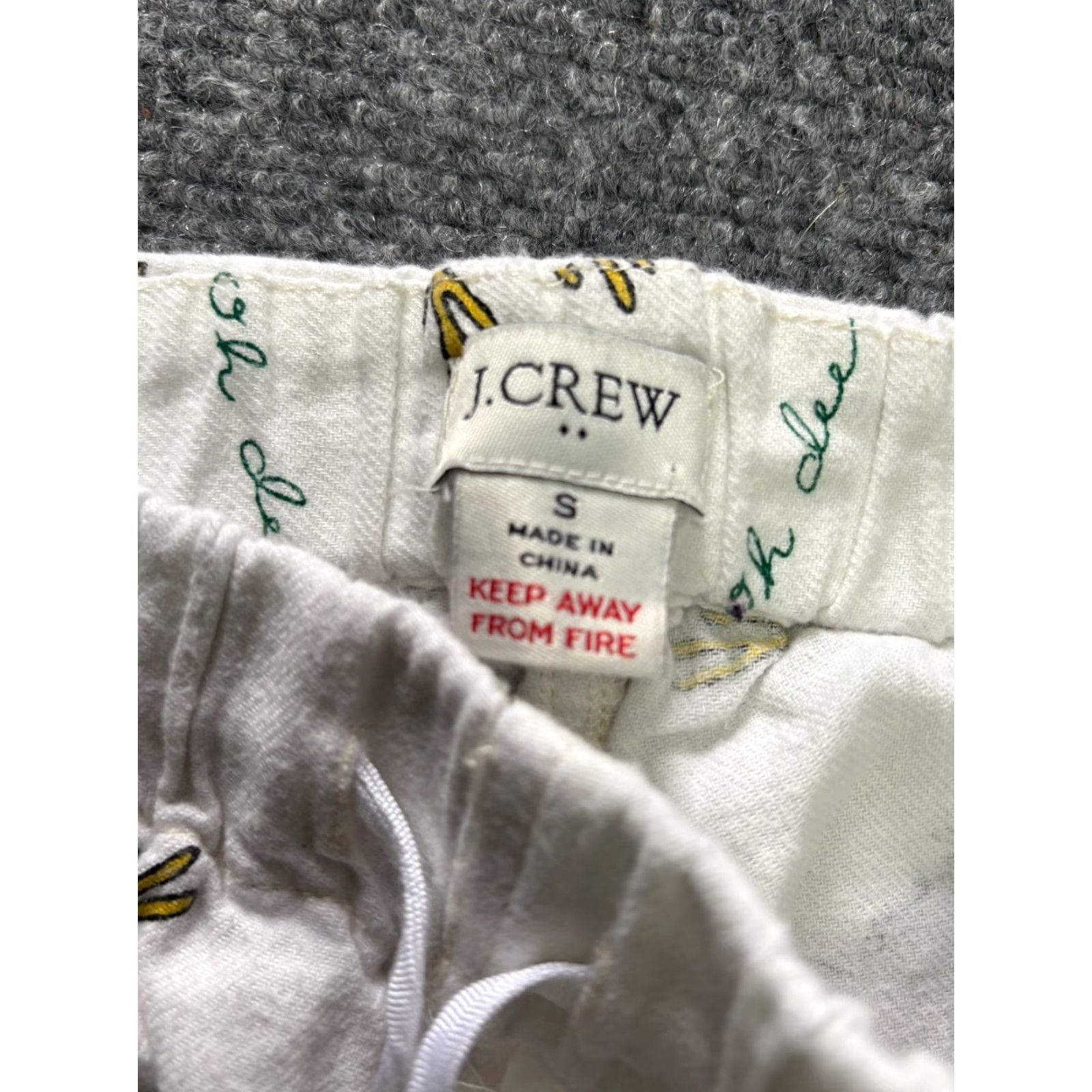 J.Crew J. Crew Pajama Bottoms Womens Small White PJ Pants Christmas "Oh Deer" Rein Deer Size 28" / US 6 / IT 42 - 5 Thumbnail