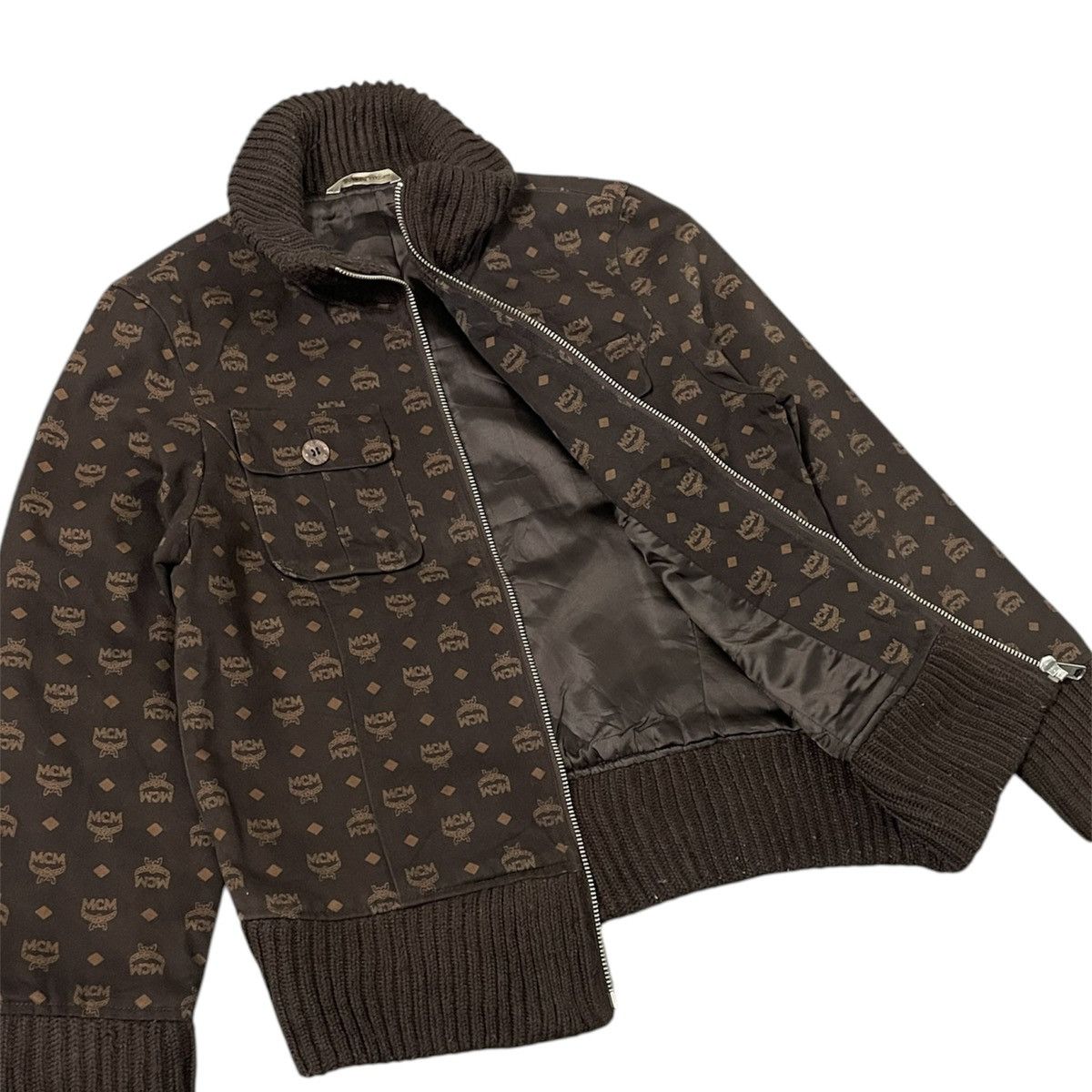 MCM Vinatge MCM Monogram Bomber Jacket Size US M / EU 48-50 / 2 - 2 Thumbnail