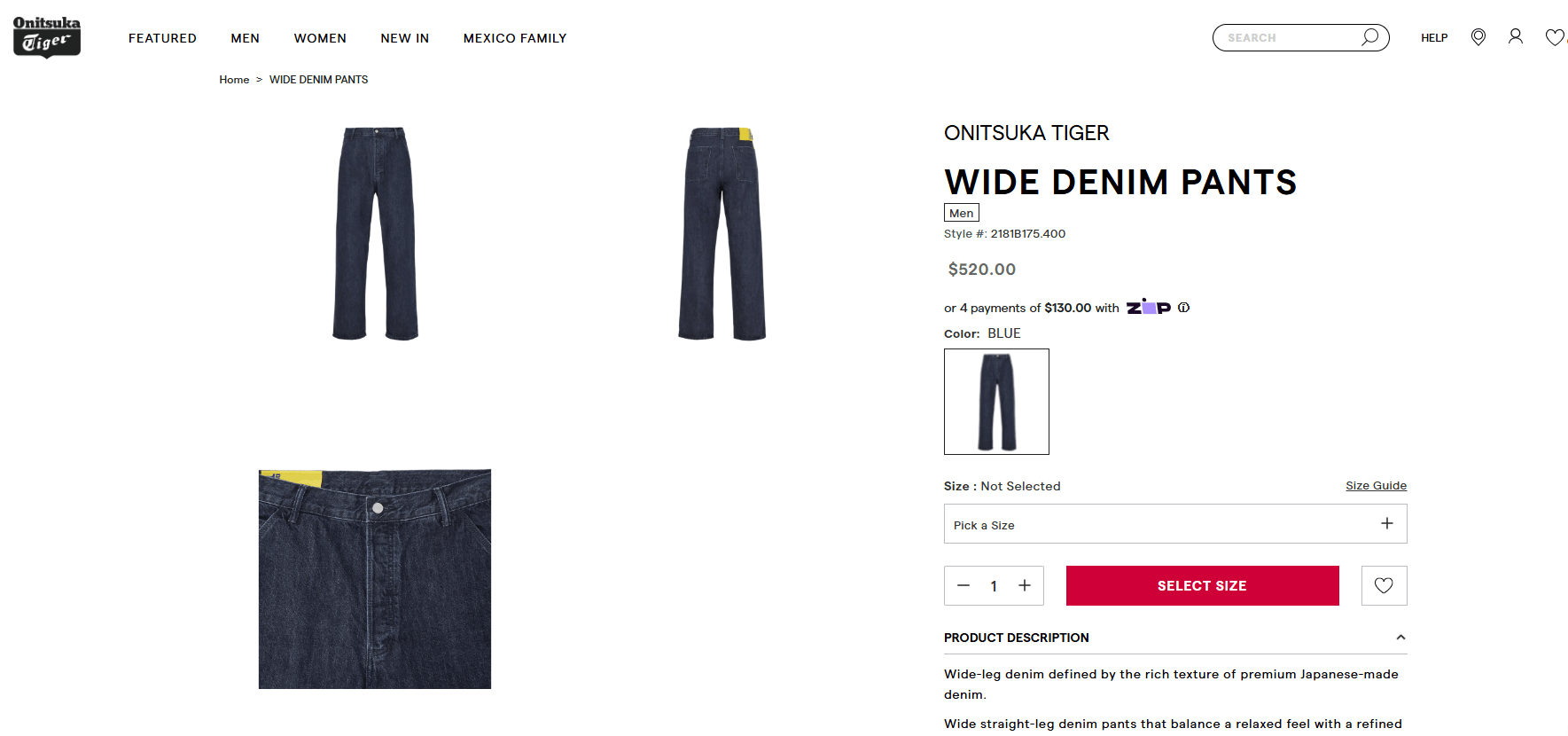 Onitsuka Tiger Onitsuka Tiger DENIVITA Wide Denim Pants Size US 32 / EU 48 - 5 Thumbnail