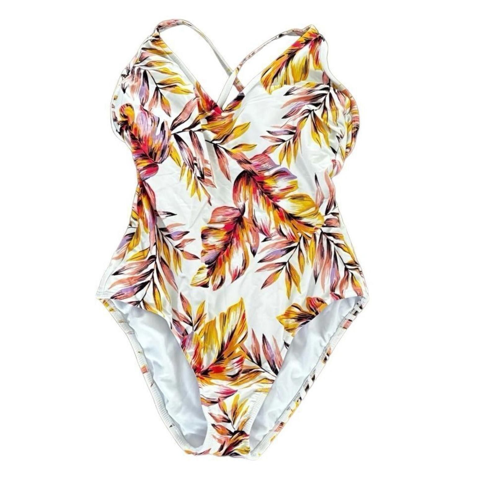 Designer Kona Sol One Piece. Floral V Neck Strappy. Size Small. Size ONE SIZE - 2 Thumbnail
