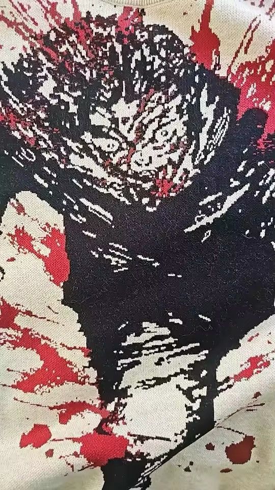 Japanese Brand × Vintage Harajuku Anime Oversized Graphic Print Knitted Sweater Size US M / EU 48-50 / 2 - 6 Thumbnail