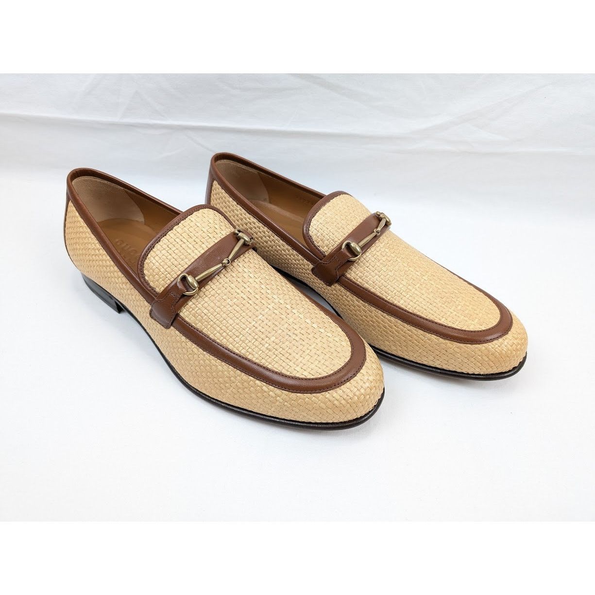 Gucci o1rshd1 Horsebit Buckle Loafers in Beige/Brown Size US 11.5 / EU 44-45 - 13 Thumbnail