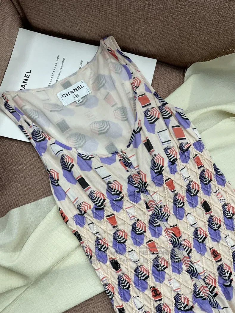 Chanel Chanel Beach series printed logo double c dress Size XS / US 0-2 / IT 36-38 - 2 Thumbnail