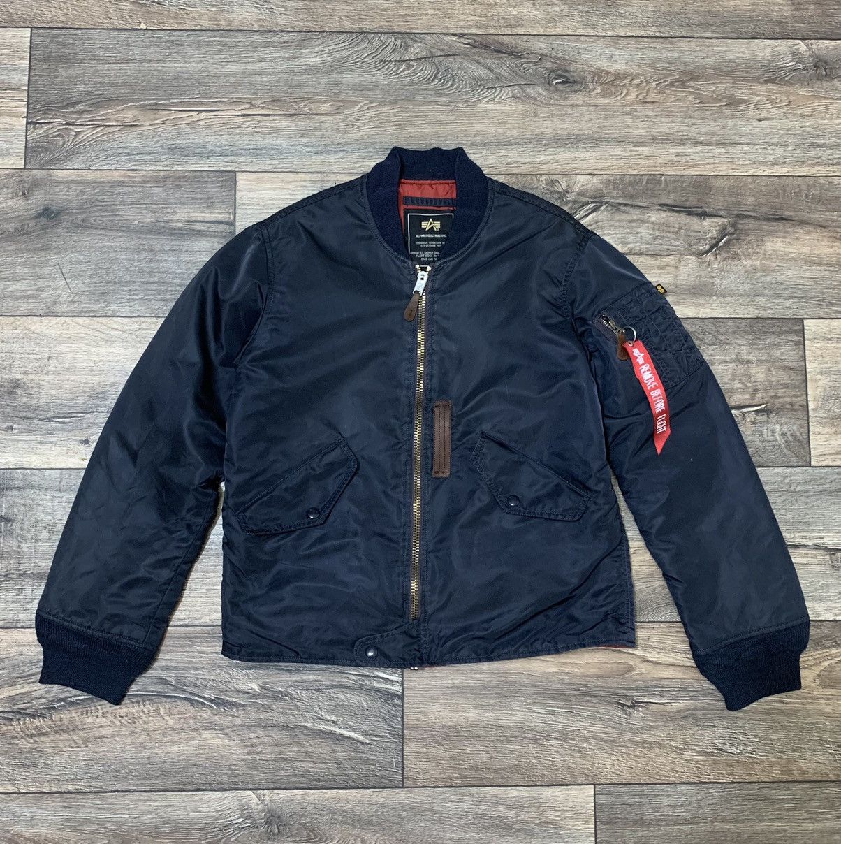 Alpha Industries × Vintage Alpha Industries Vintage Flight Military Nylon Bomber Jacket Size US S / EU 44-46 / 1 - 1 Thumbnail
