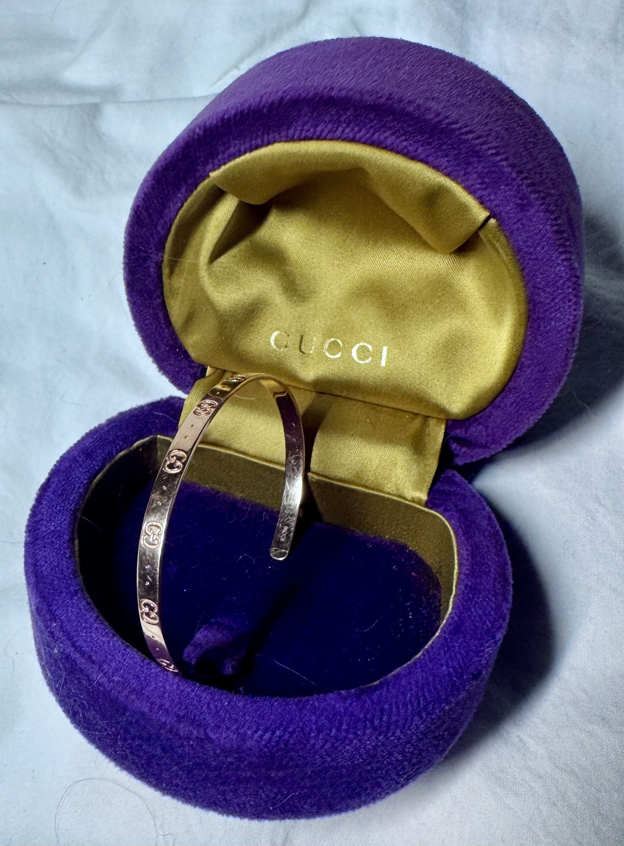 Gucci Gucci Icon 18K Rose Gold Bangle Bracelet (Discontinued) Size ONE SIZE - 1 Thumbnail