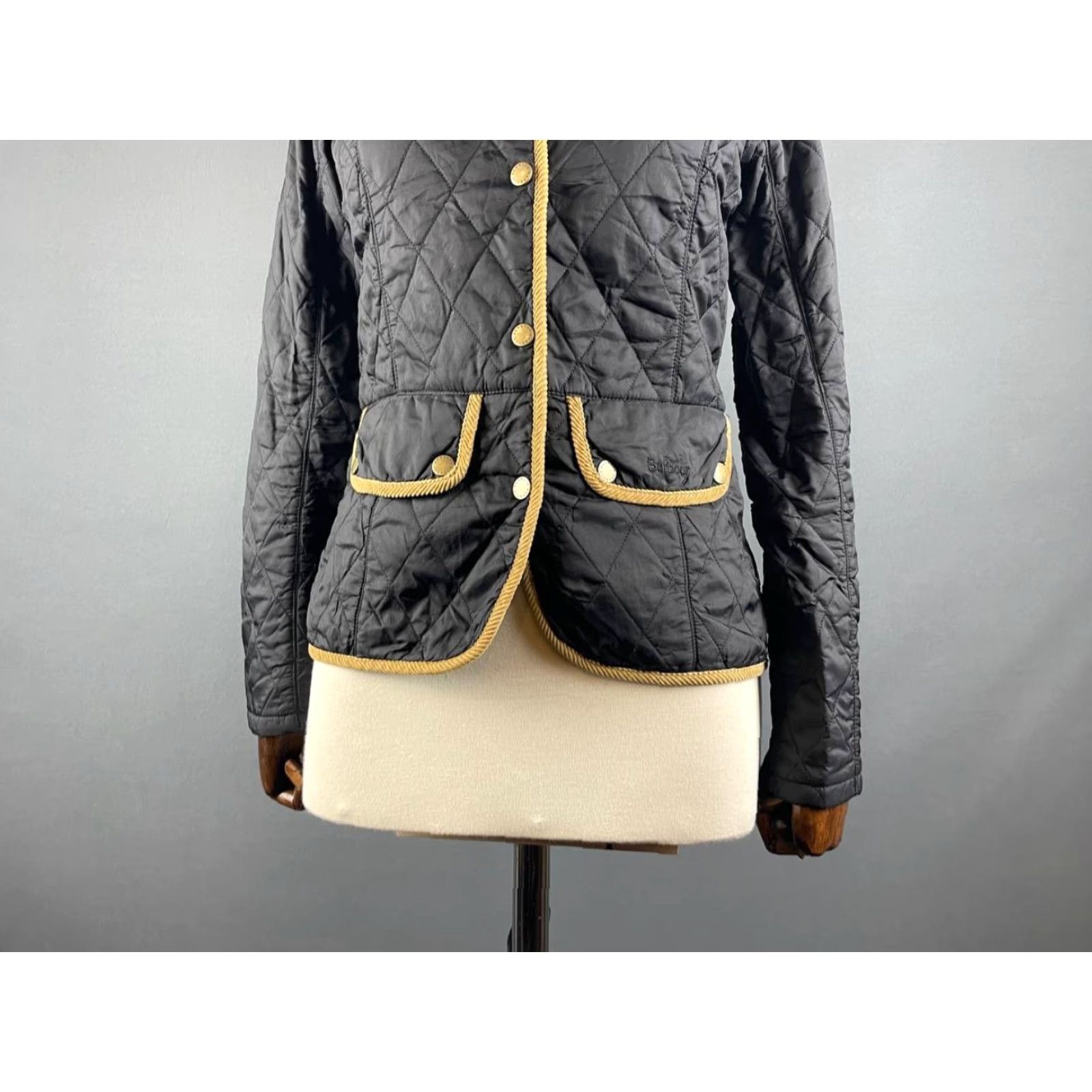 Barbour Barbour Jacket Women's Size 34 Black Long Sleeve Button Collared Business Casual Formal Travel Pocket Size XXS / US 00 / IT 34 - 5 Thumbnail
