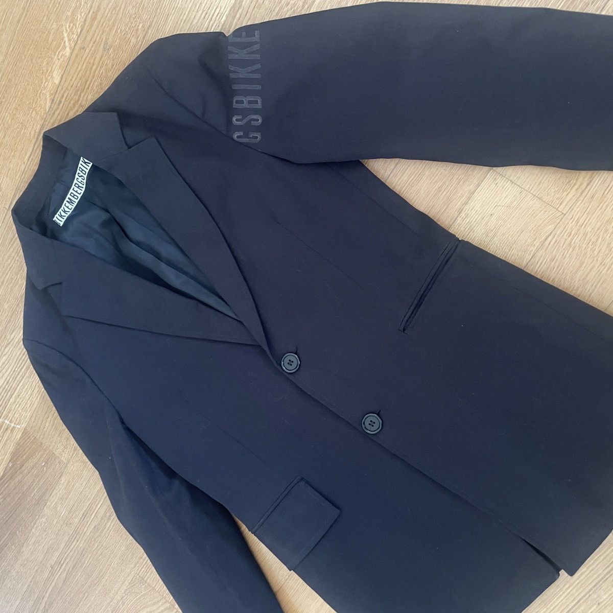 Dirk Bikkembergs Dirk Bikkembergs embossed black cotton blazer made in Italy Size 48R - 3 Thumbnail