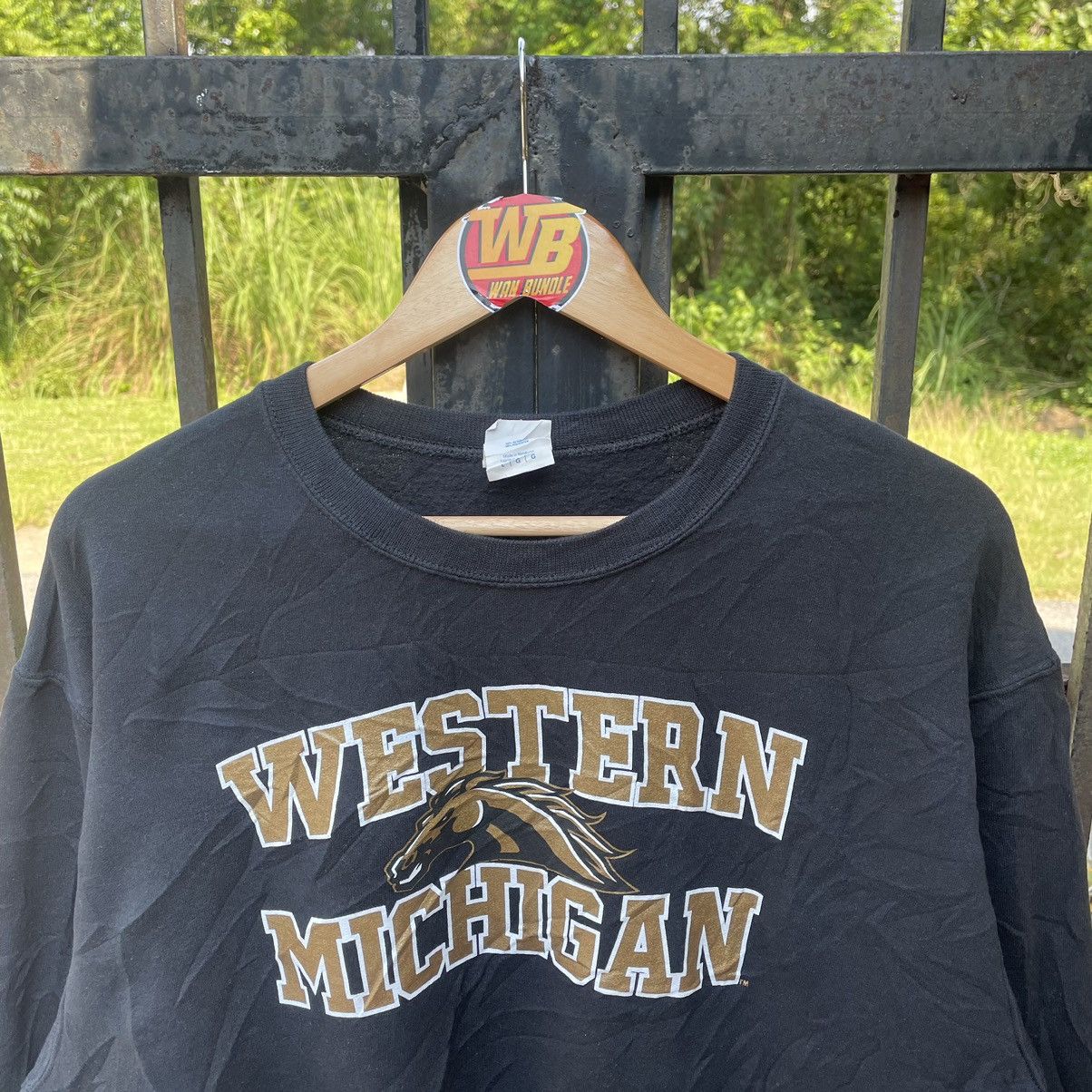 Vintage 🔥Vintage Western Michigan Big Logo Spellout Sweatshirts Size US M / EU 48-50 / 2 - 2 Thumbnail