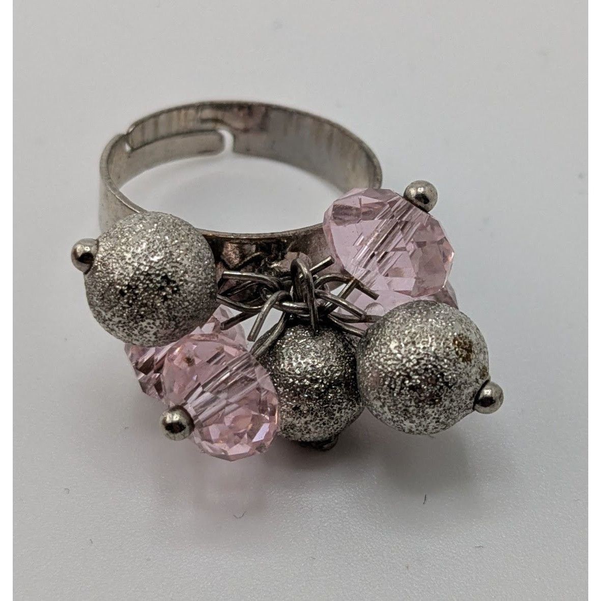 Other Coquette Beaded Cluster Ring Adjustable Size 5 3/4 Size ONE SIZE - 6 Thumbnail
