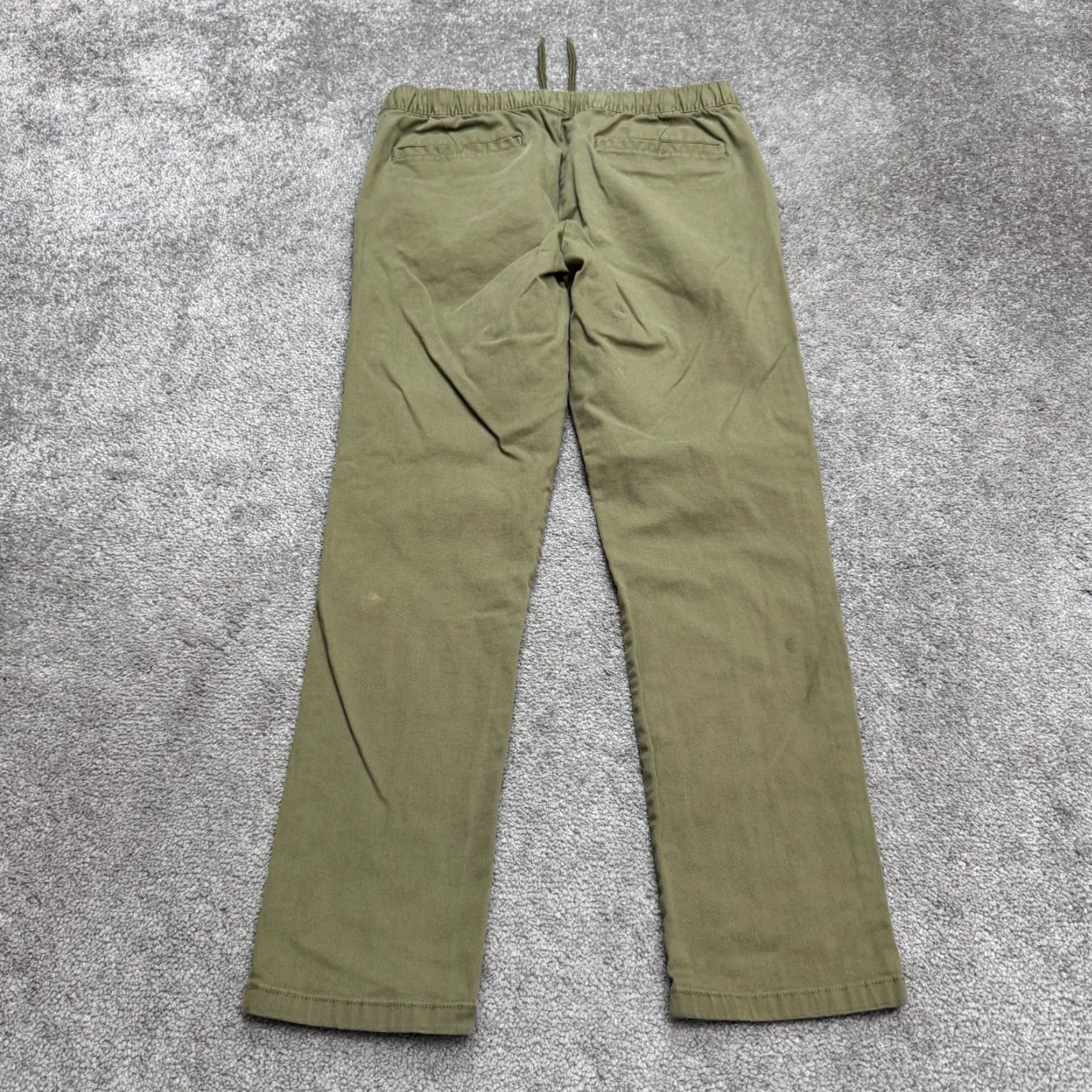 Asos ASOS DESIGN Chino Pants Mens Medium Olive Green Straight Leg 30x27 Casual 30in Inseam Cotton Slim Fit Mens Clothing Size US 31 - 2 Thumbnail