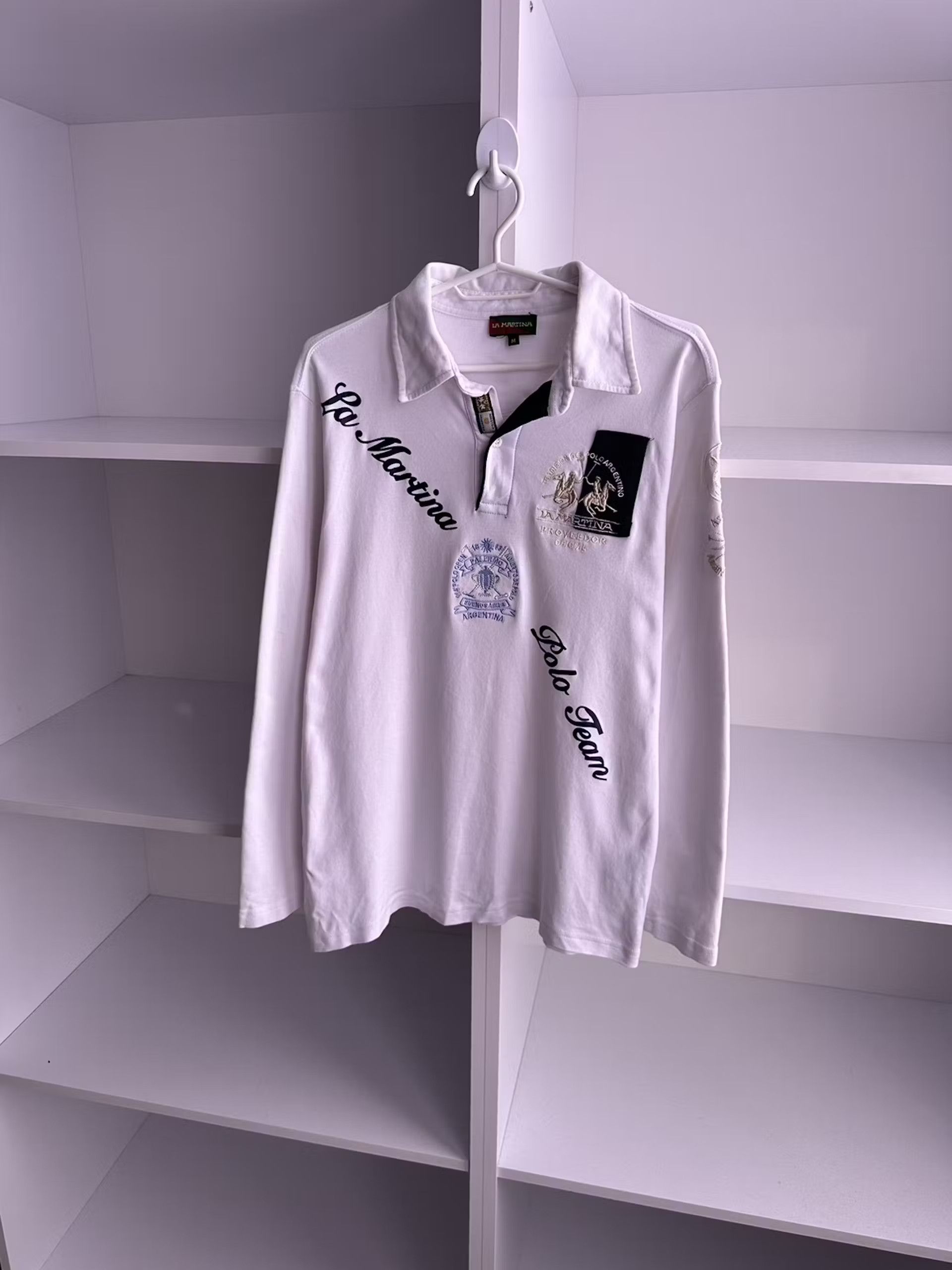 La Martina × Polo Ralph Lauren × Vintage Vintage La Martina Polo Team 4 Argentina Long Sleeve Rugby Size US M / EU 48-50 / 2 - 1 Thumbnail