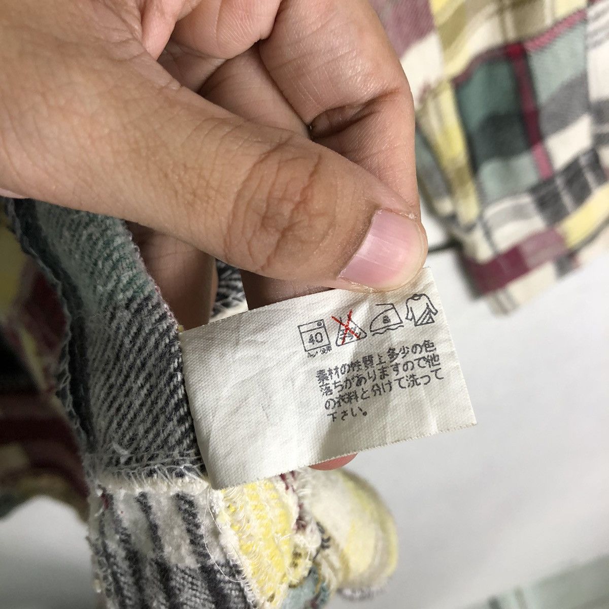 Flannel 🔥Vtg Flannel Jacket Patchwork Design Kearney House Japan Size US L / EU 52-54 / 3 - 19 Thumbnail