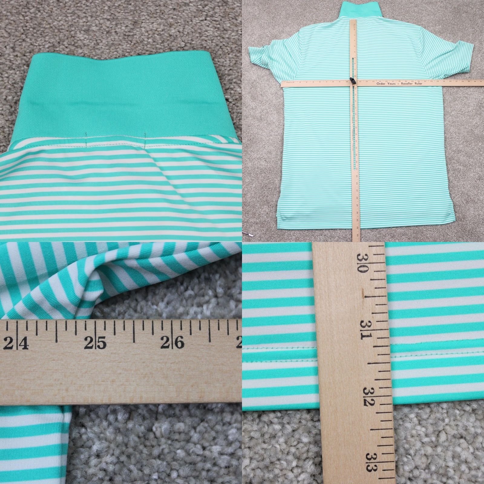 Peter Millar Peter Millar Summer Comfort Polo Shirt Mens Large Green Polyester Stretch S/S Golf Logo Left Sleeve Size US L / EU 52-54 / 3 - 9 Thumbnail