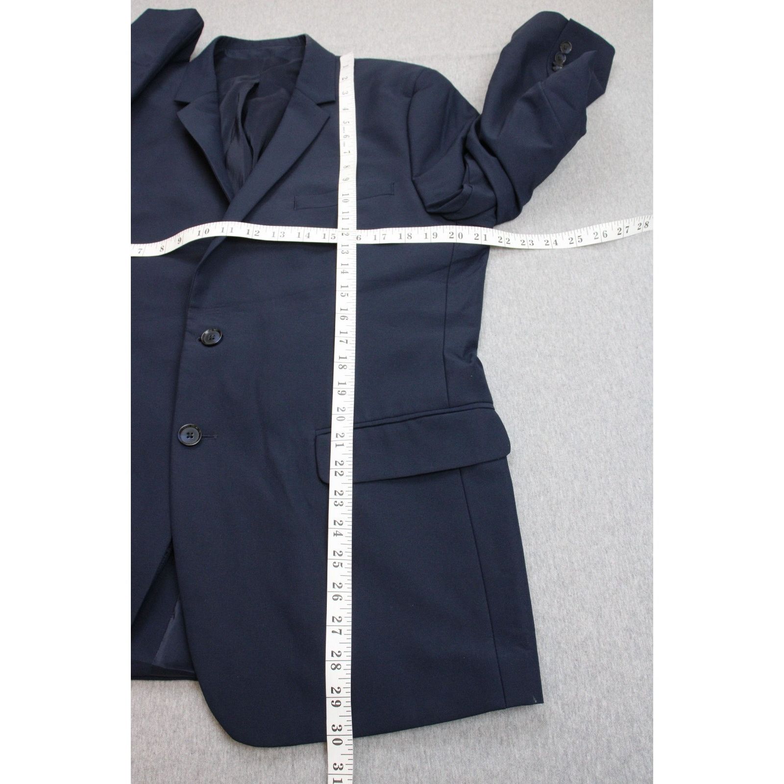 Calvin Klein Calvin Klein Blazer Mens Size XL Navy Blue Stretch Slim Fit Size 52R - 7 Thumbnail