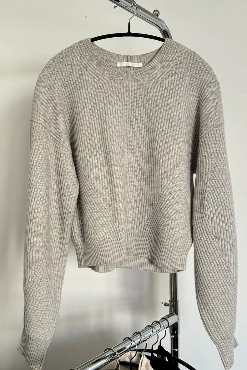 Helmut Lang HELMUT LANG Tapered shoulder design rib knit sweater Size S / US 4 / IT 40 - 1 Thumbnail