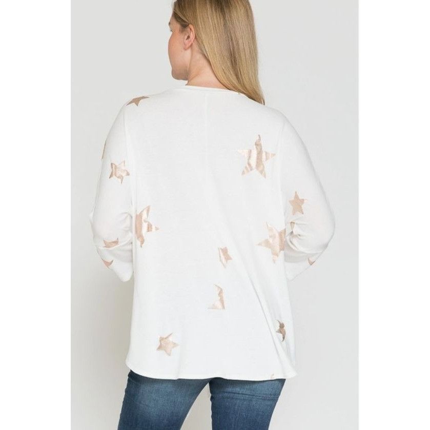 Other White Star Print Maternity Top With Tie Hem Medium Size M / US 6-8 / IT 42-44 - 2 Thumbnail