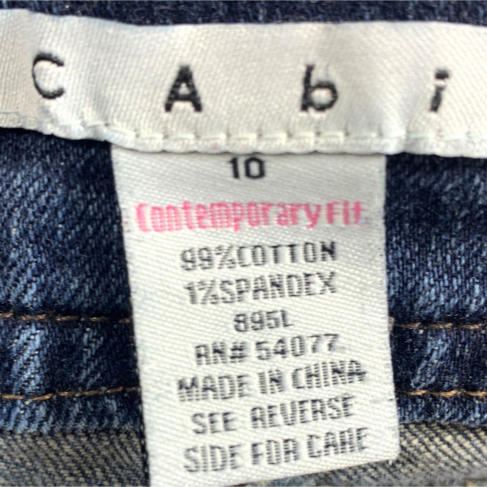 CAbi Jeans Womens 10 (32x29) Blue Bootcut Flap Pocket Stretch Mid Rise Denim main image 5