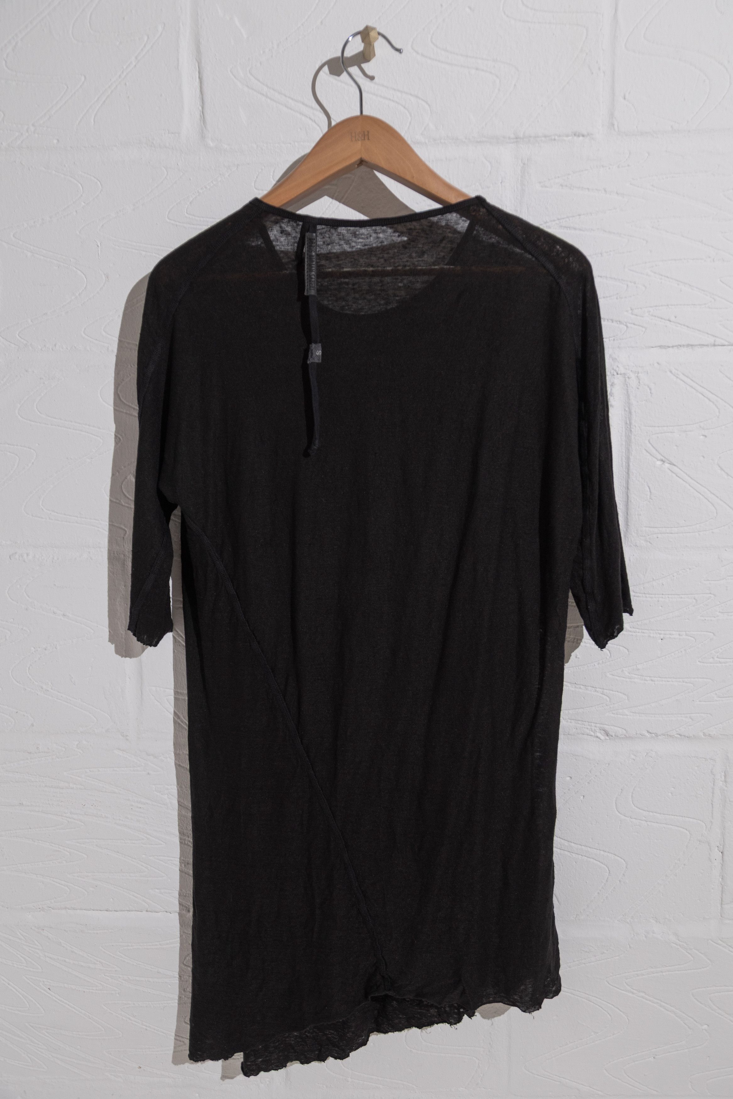 Boris Bidjan Saberi Sheer Asymmetric Long T-Shirt Size US S / EU 44-46 / 1 - 2 Thumbnail