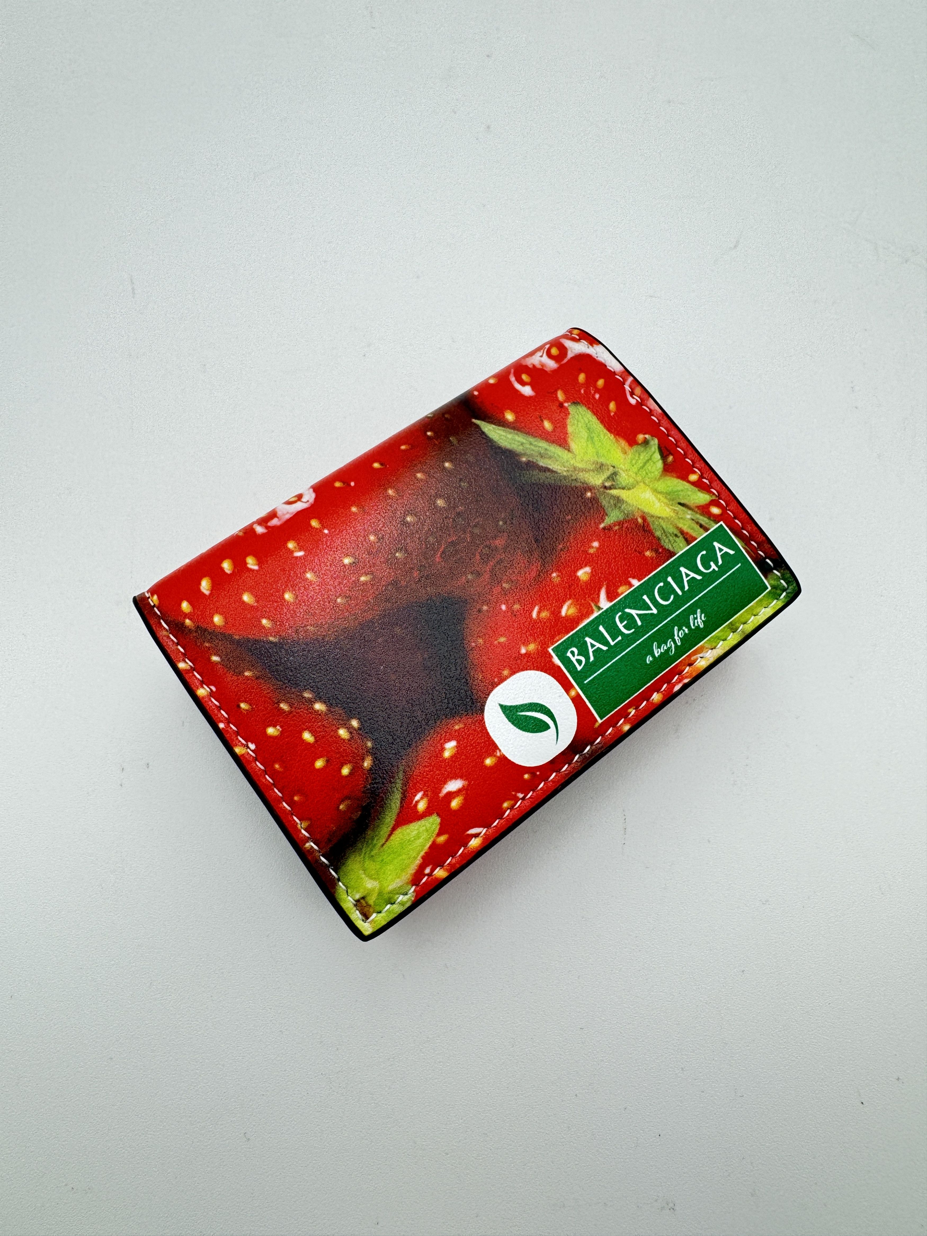 Balenciaga Balenciaga Antwerp Mini Wallet Strawberry Groceries Size ONE SIZE - 1 Thumbnail