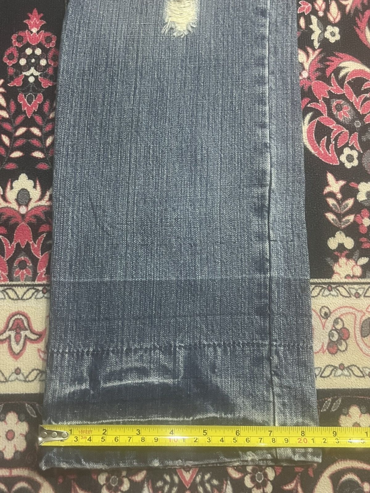 Takeo Kikuchi Japan Takeo Kikuchi Distressed Patches Blue Washed Jeans Size US 33 - 16 Thumbnail