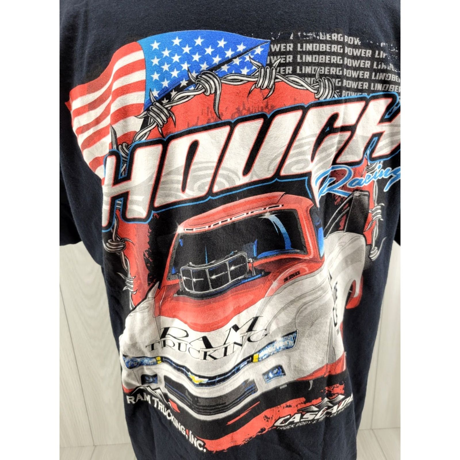 Gildan VINTAGE Brian Hough Racing Tee XL Black Shirt Mens 90s Sports T-Shirt Crew Neck Short Sleeve Gildan Size US XL / EU 56 / 4 - 7 Thumbnail