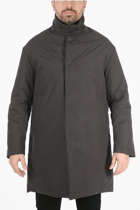 image of Gian Carlo Rossi Coat Kaos With Hidden Buttons in Brown, Men's (Size Medium)