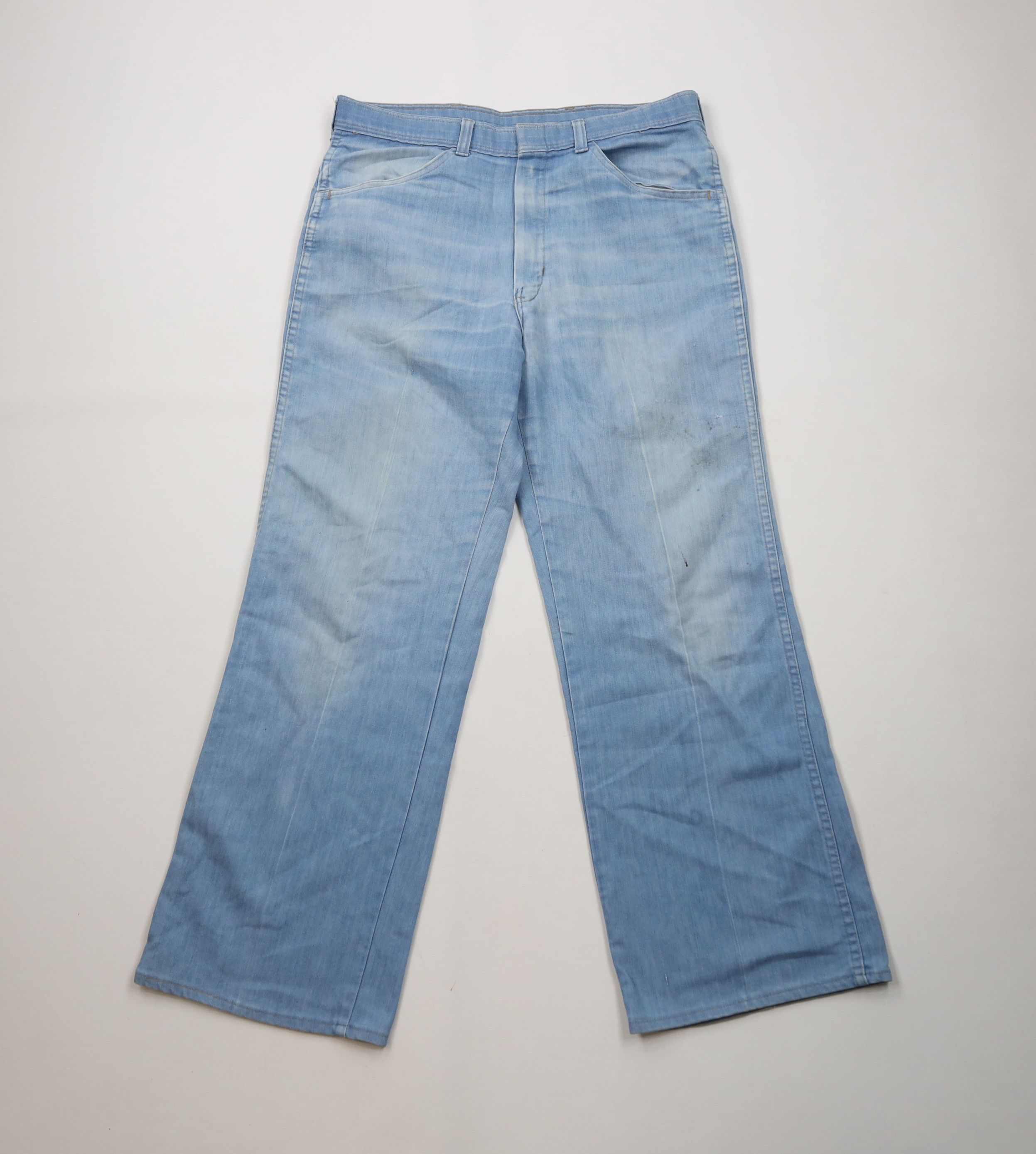 Vintage Vintage 70s Streetwear Wide Leg Bell Bottom Denim Jeans USA Size US 32 / EU 48 - 1 Thumbnail