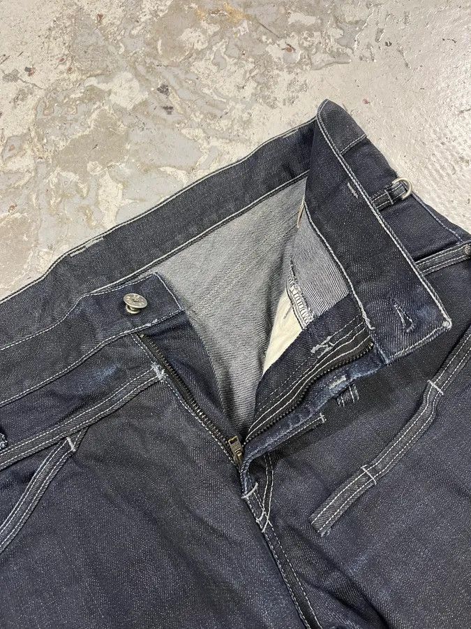 Marithe + Francois Girbaud 2000s Marithé + François Girbaud Navy Brut Denim Jeans Size US 34 / EU 50 - 9 Thumbnail