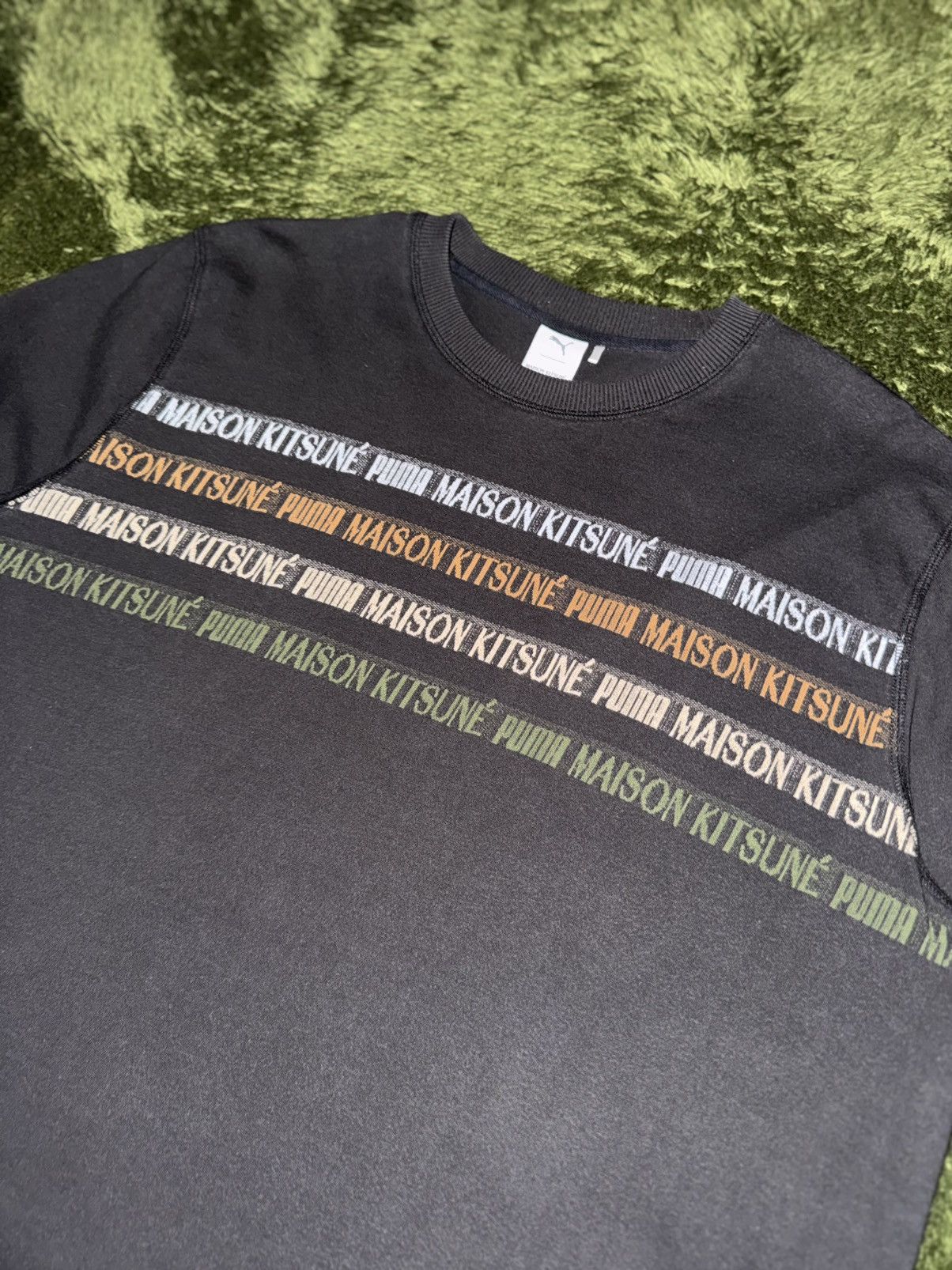 Maison Kitsune [XL] Puma x Maison Kitsuné Jacquard Logo T-Shirt Black Size US XL / EU 56 / 4 - 2 Thumbnail
