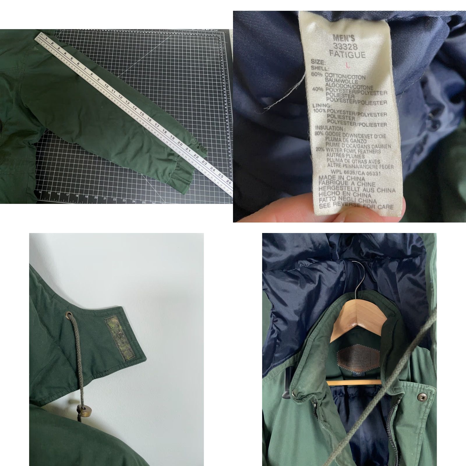 Vintage Woolrich Goose Down Parka Jacket Men's Large Dark Green Insulated Hooded Casual Outdoor Size US L / EU 52-54 / 3 - 8 Thumbnail