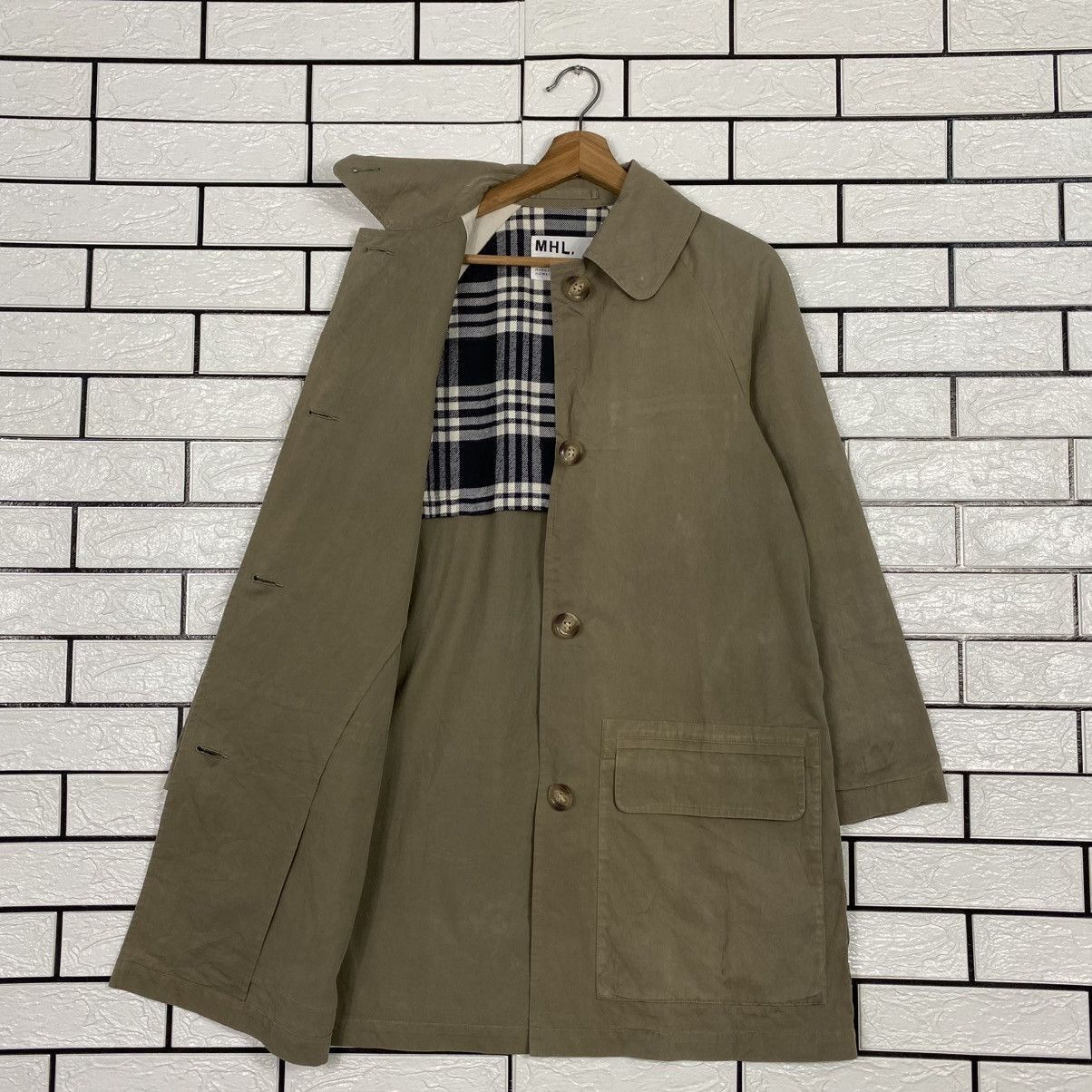 Margaret Howell 🔥VINTAGE LONG JACKET BLANKET TARTAN MHL MARGARET HOWELL Size S / US 4 / IT 40 - 1 Thumbnail