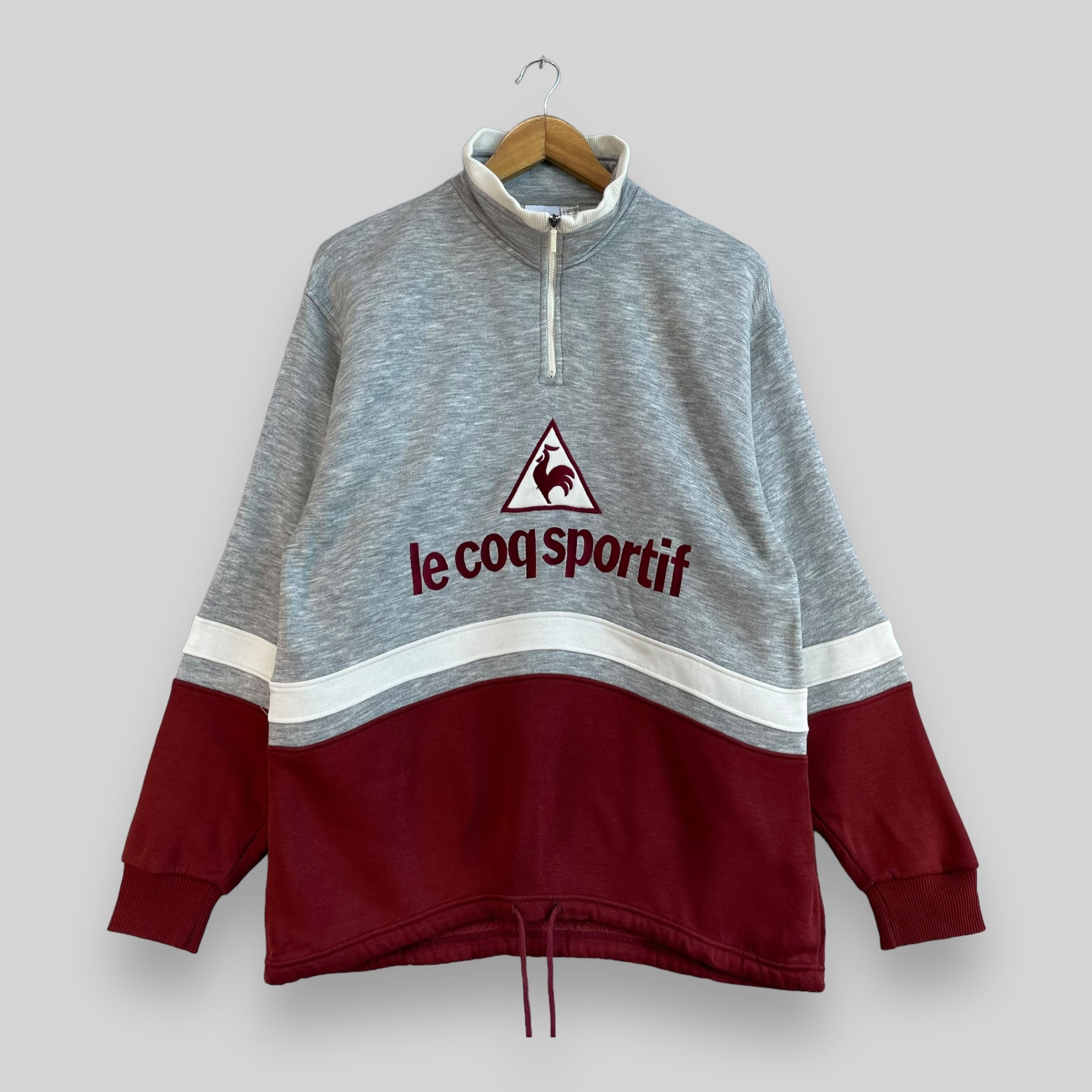 Le Coq Sportif × Vintage LE COQ SPORTIF Spellout Embroidery Half Zipper Sweatshirt Size US M / EU 48-50 / 2 - 1 Thumbnail